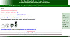 Desktop Screenshot of parklandfunball.ca